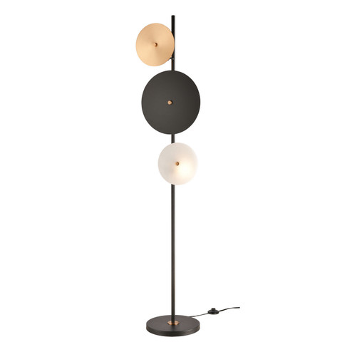 Salsarium Three Light Floor Lamp in Matte Black (45|H019-7254)