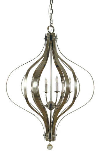 Aries Six Light Foyer Chandelier in Brushed Nickel (8|4586 BN)