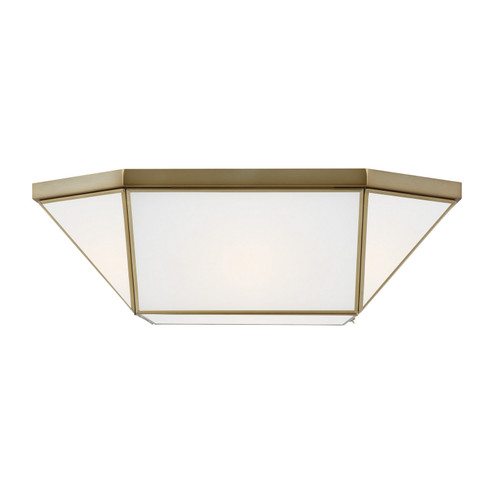 Morrison Four Light Flush Mount in Satin Brass (454|7679454EN3-848)