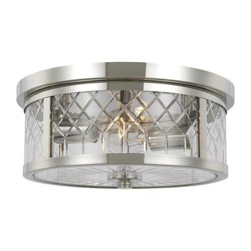 Alec Two Light Flush Mount in Polished Nickel (454|AF1072PN)