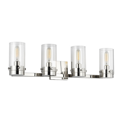 Garrett Four Light Vanity in Polished Nickel (454|CW1004PN)