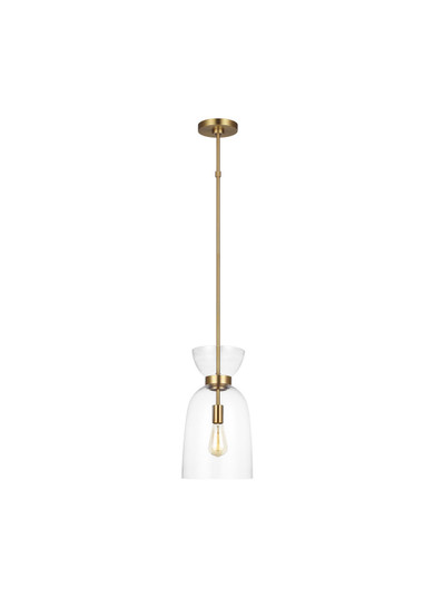 Londyn One Light Pendant in Burnished Brass with Clear Glass (454|KSP1031BBSCG)