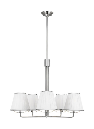 Esther Five Light Chandelier in Polished Nickel (454|LC1185PN)