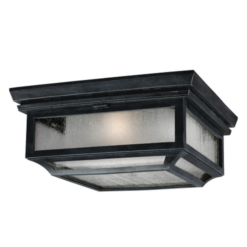 Shepherd Two Light Flush Mount in Dark Weathered Zinc (454|OL10613DWZ)