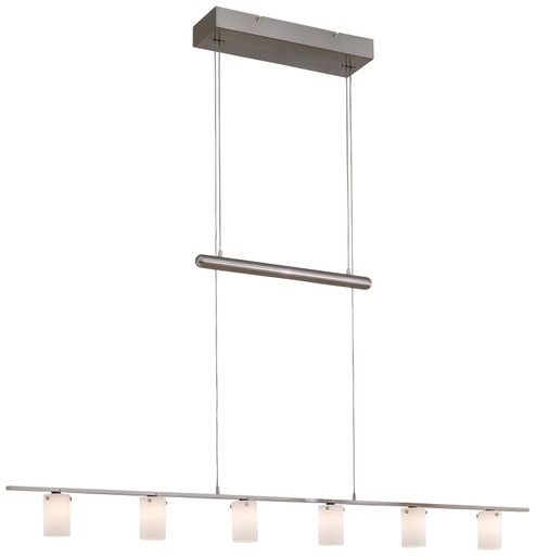 Counter Weights Six Light Island Pendant in Brushed Nickel (42|P8027-084)