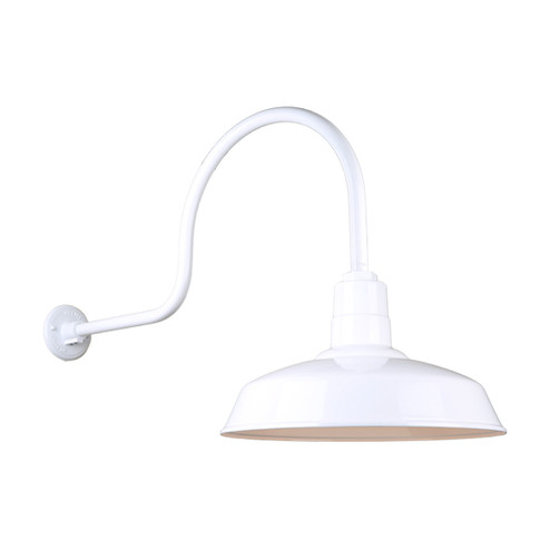 Warehouse One Light Outdoor Gooseneck Light in White (381|H-QSN15116-SA-93/QSNHL-C-93)