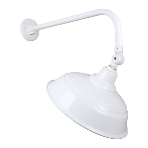 Warehouse One Light Outdoor Gooseneck Light in White (381|H-QSN15117-SA-93/QSNB-13-93/QSNSK-93)