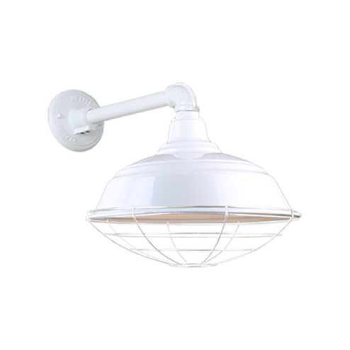 Warehouse One Light Outdoor Gooseneck Light in White (381|H-QSN15117-SA-93/QSNB-44-93/QSNWGR-17``-93)