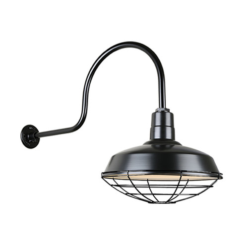 Warehouse One Light Outdoor Gooseneck Light in Black (381|H-QSN15118-SA-91/QSNHL-C-91/QSNWGR-18``-91)