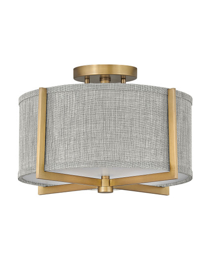 Axis Heathered Gray LED Foyer Pendant in Heritage Brass (13|41705HB)