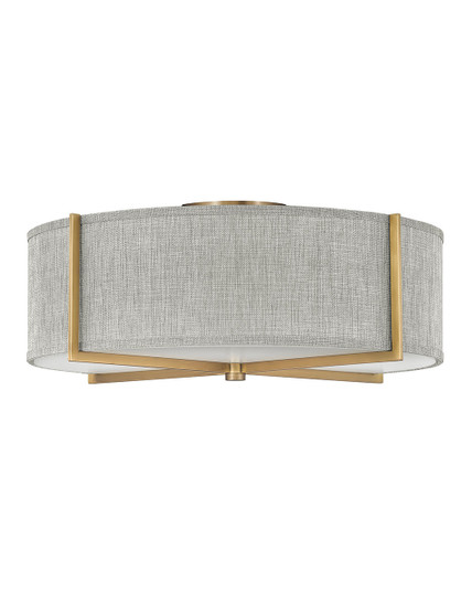 Axis Heathered Gray LED Foyer Pendant in Heritage Brass (13|41709HB)