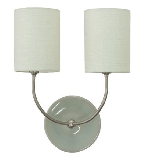 Scatchard Two Light Wall Lamp in Gray Gloss And Satin Nickel (30|GS775-2-SNGG)