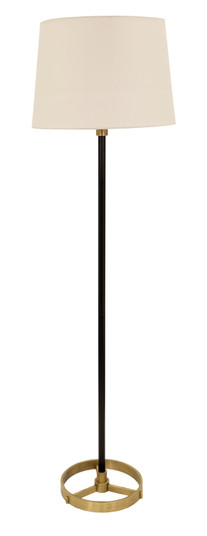 Morgan One Light Floor Lamp in Black With Antique Brass (30|M600-BLKAB)