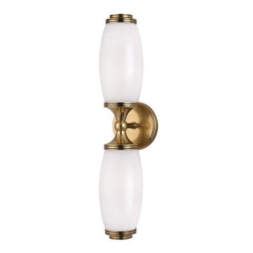 Brooke Two Light Wall Sconce in Aged Brass (70|1682-AGB)
