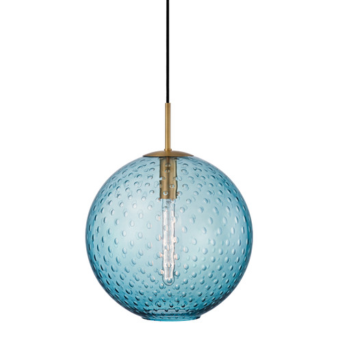 Rousseau One Light Pendant in Aged Brass (70|2015-AGB-BL)
