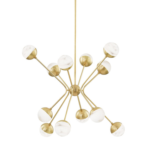 Saratoga LED Chandelier in Aged Brass (70|2836-AGB)