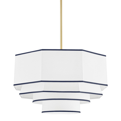 Riverdale Four Light Pendant in Aged Brass (70|3226-AGB)