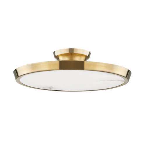 Draper LED Flush Mount in Aged Brass (70|3600-AGB)