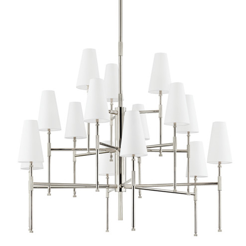 Bowery 15 Light Chandelier in Polished Nickel (70|3748-PN)