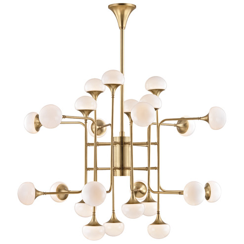 Fleming LED Chandelier in Aged Brass (70|4724-AGB)