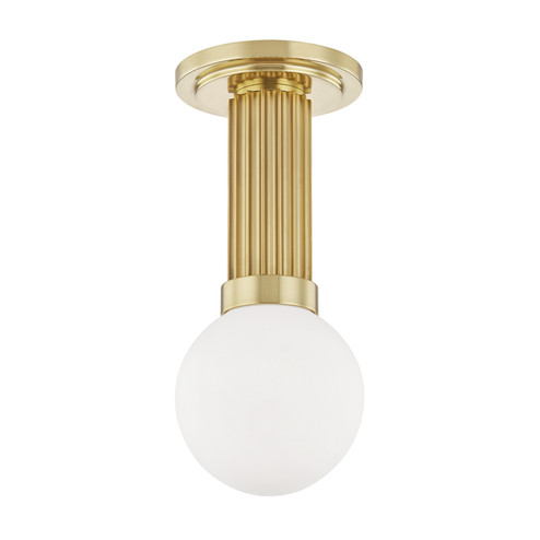 Reade One Light Semi Flush Mount in Aged Brass (70|5106-AGB)