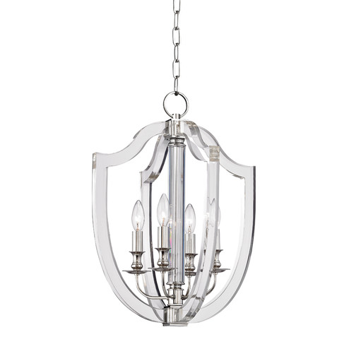 Arietta Four Light Pendant in Polished Nickel (70|6516-PN)