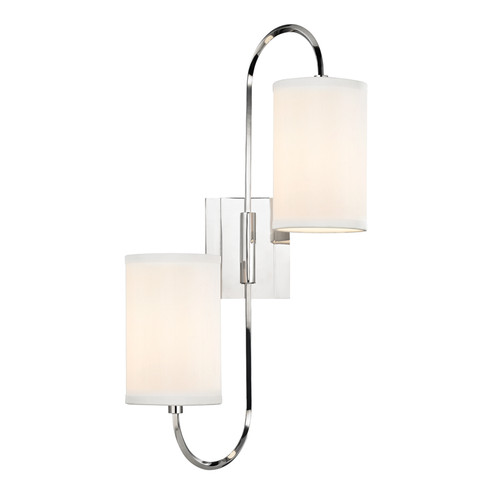 Junius Two Light Wall Sconce in Polished Nickel (70|9100-PN)