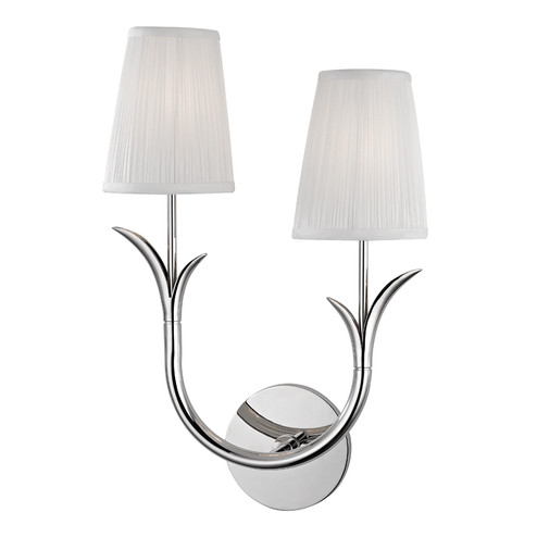 Deering Two Light Wall Sconce in Polished Nickel (70|9402R-PN)