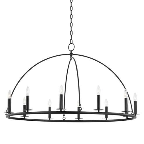 Howell 12 Light Chandelier in Aged Iron (70|9547-AI)
