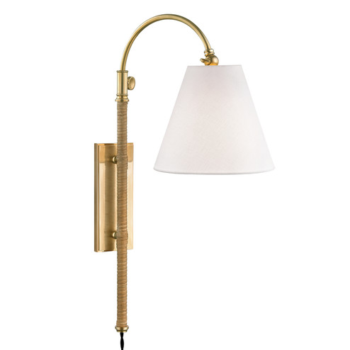 Curves No.1 One Light Wall Sconce in Aged Brass (70|MDS501-AGB)