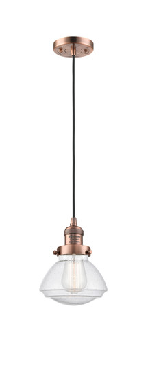 Franklin Restoration LED Mini Pendant in Antique Copper (405|201C-AC-G324-LED)