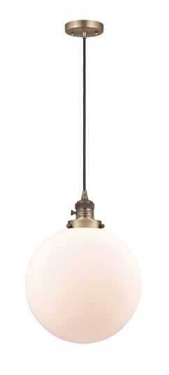 Franklin Restoration One Light Mini Pendant in Brushed Brass (405|201CSW-BB-G201-12)