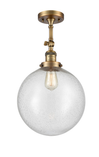 Franklin Restoration One Light Semi-Flush Mount in Brushed Brass (405|201F-BB-G204-12)