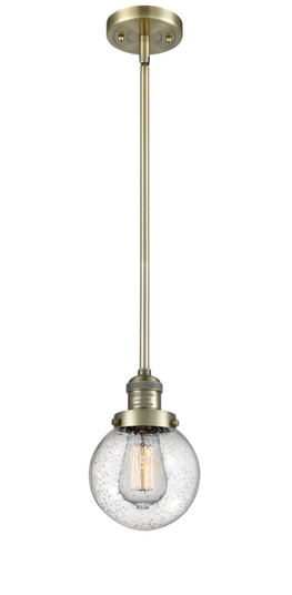 Franklin Restoration One Light Mini Pendant in Antique Brass (405|201S-AB-G204-6)