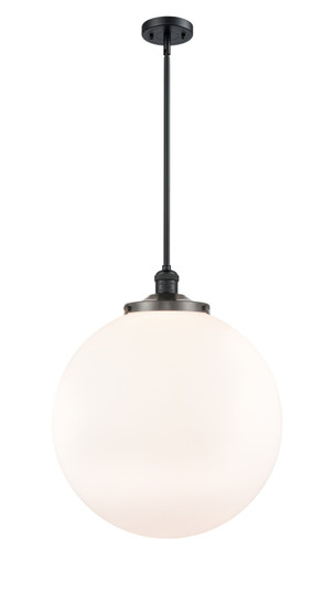 Franklin Restoration One Light Pendant in Matte Black (405|201S-BK-G201-18)