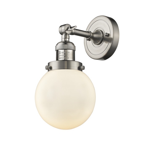 Franklin Restoration LED Wall Sconce in Brushed Satin Nickel (405|203-SN-G201-6-LED)