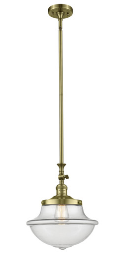 Franklin Restoration One Light Mini Pendant in Antique Brass (405|206-AB-G542)