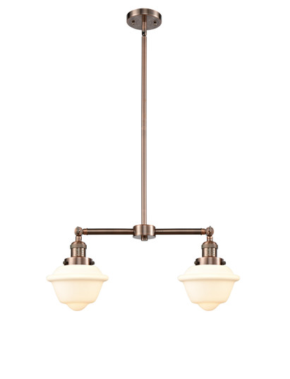 Franklin Restoration Two Light Island Pendant in Antique Copper (405|209-AC-G531)