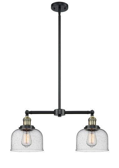 Franklin Restoration Two Light Island Pendant in Black Antique Brass (405|209-BAB-G74)