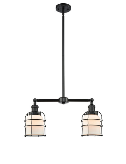 Franklin Restoration Two Light Island Pendant in Matte Black (405|209-BK-G51-CE)