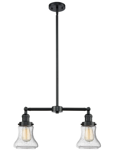 Franklin Restoration Two Light Island Pendant in Oil Rubbed Bronze (405|209-OB-G194)