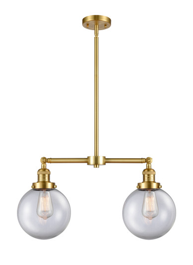 Franklin Restoration LED Island Pendant in Satin Gold (405|209-SG-G202-8-LED)