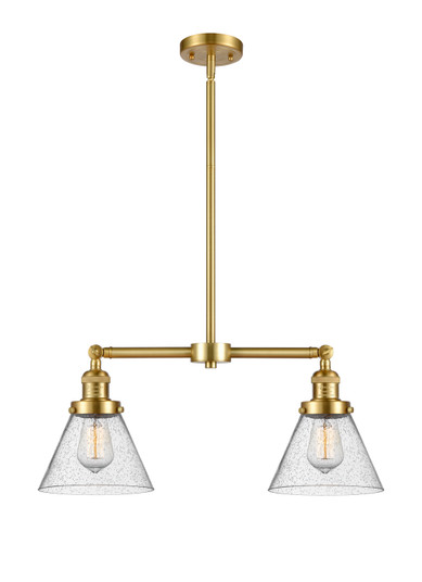 Franklin Restoration LED Island Pendant in Satin Gold (405|209-SG-G44-LED)