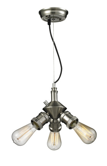 Franklin Restoration Three Light Island Pendant in Brushed Satin Nickel (405|209-SN)