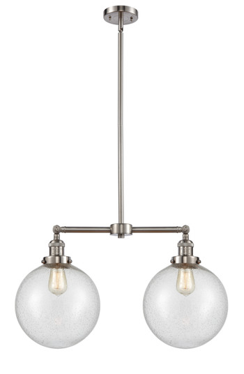 Franklin Restoration Two Light Island Pendant in Brushed Satin Nickel (405|209-SN-G204-10)