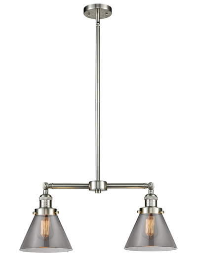 Franklin Restoration Two Light Island Pendant in Brushed Satin Nickel (405|209-SN-G43)