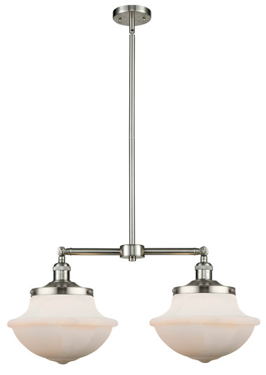 Franklin Restoration Two Light Island Pendant in Brushed Satin Nickel (405|209-SN-G541)