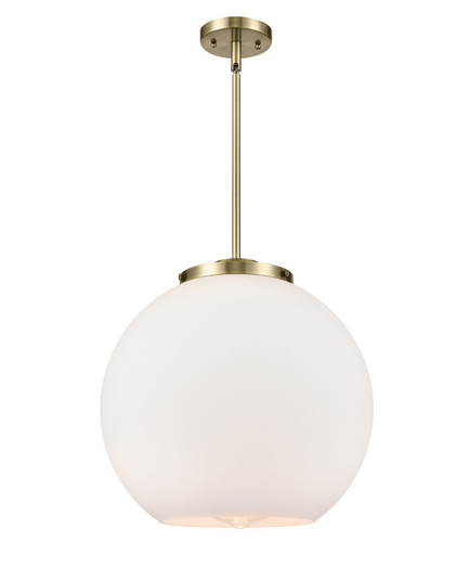 Ballston LED Pendant in Antique Brass (405|221-1S-AB-G121-16-LED)