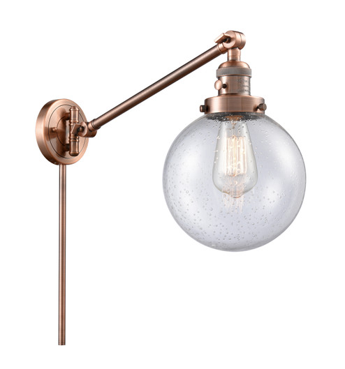 Franklin Restoration LED Swing Arm Lamp in Antique Copper (405|237-AC-G204-8-LED)
