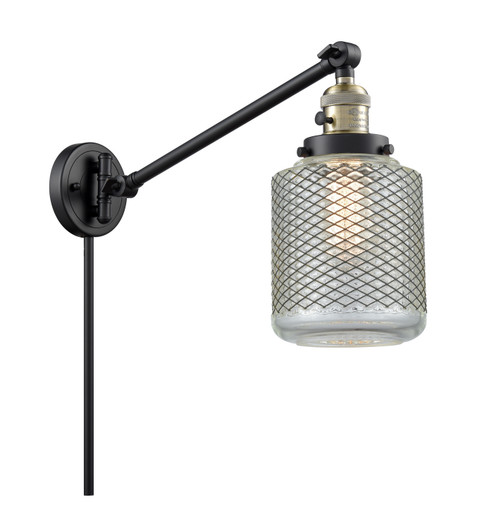 Franklin Restoration One Light Swing Arm Lamp in Black Antique Brass (405|237-BAB-G262)